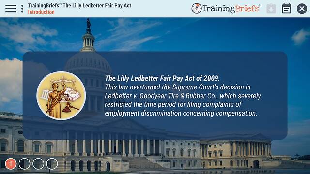 TrainingBriefs® The Lilly Ledbetter Fair Pay Act