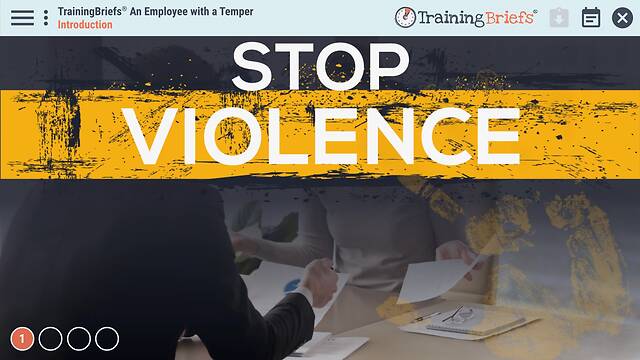 TrainingBriefs® An Employee with a Temper