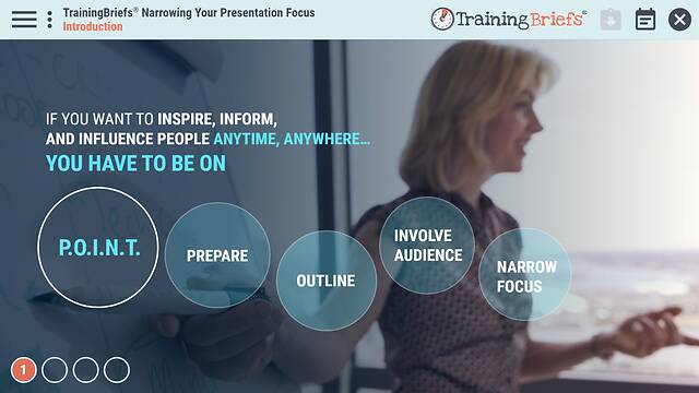 TrainingBriefs® Narrowing Your Presentation Focus