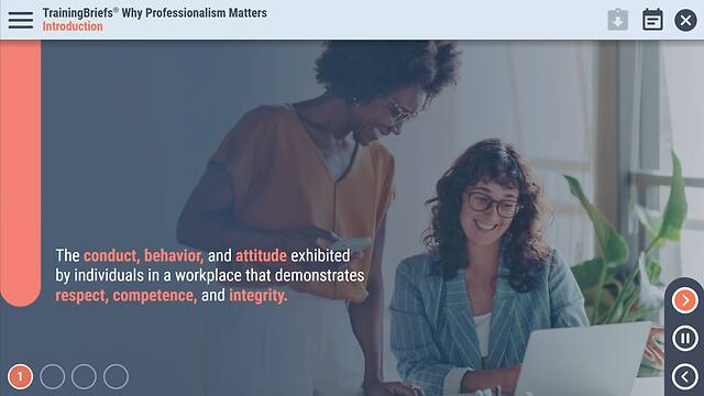 TrainingBriefs® Why Professionalism Matters