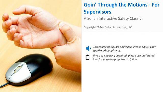 Goin’ Through the Motions™ - For Supervisors
