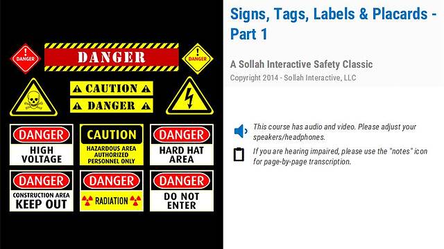 Signs, Tags, Labels & Placards™ - Part 1