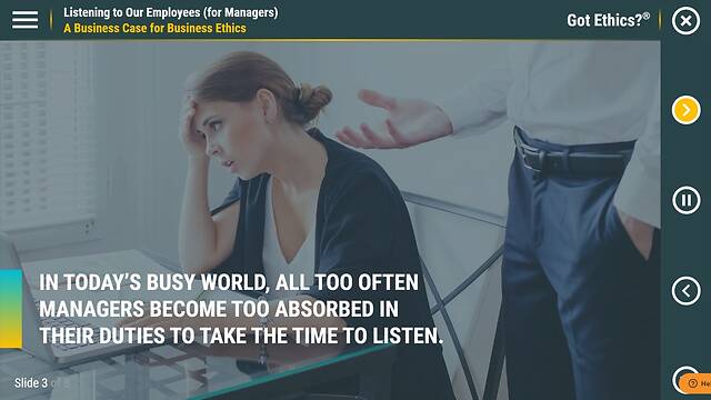 Got Ethics?® Listening to Our Employees (for Managers)