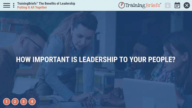 TrainingBriefs® The Benefits of Leadership